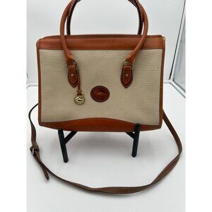 Dooney & Bourke VINTAGE "ORIGINAL 1980'S Tan and Brown Satchel